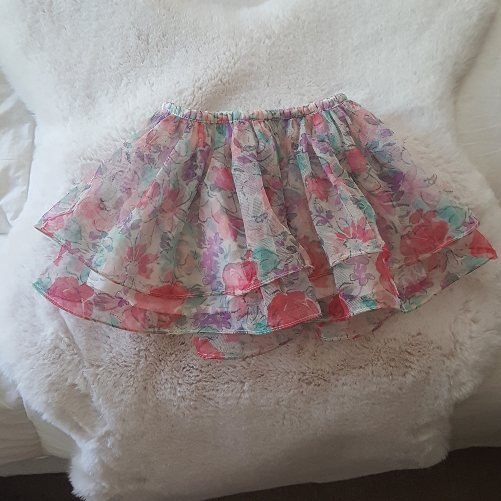 Girls floral tutu skirt